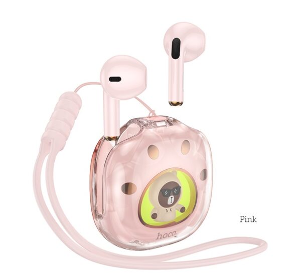 6942007618960 Hoco DES36 Cool Bear BT headset pink