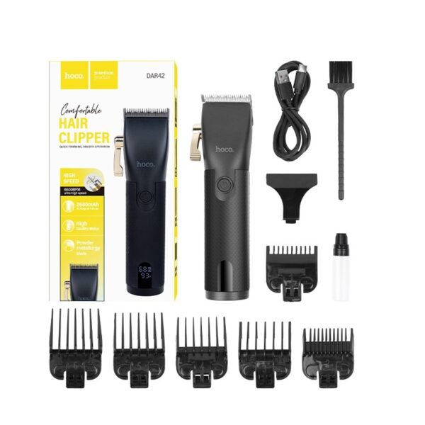 Hoco DAR42 Precious leather case electric hair clipper black