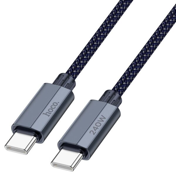 Hoco U134 Primero 240W charging data cable Type-C to Type-C(L=1.8M) dark blue