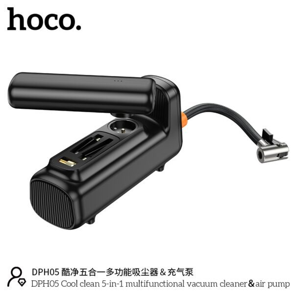 Hoco DPH05 Cool clean 5-in-1 multifunctional vacuum cleaner＆air pump black