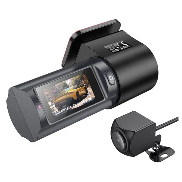 6942007623384-2 Hoco DV8 2K display hidden driving recorder(with rear camera) black