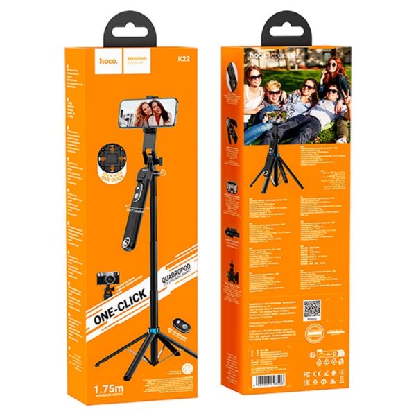 Hoco K22 Handy aluminum alloy anti-shake live broadcast holder black
