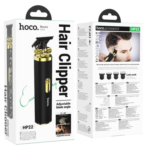 Hoco HP22 Retro engraving electric hair clipper black