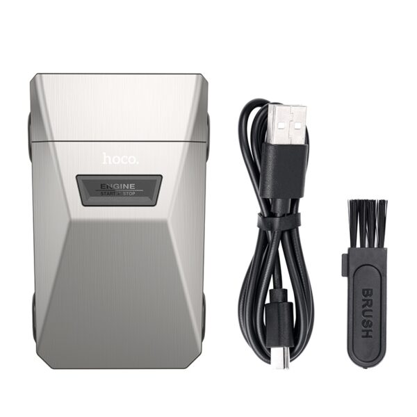 Hoco HP31 zinc alloy double-razor shaver metal gray