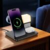 Hoco CQ9 Crown 3-in-1 night light wireless fast charger with clock white