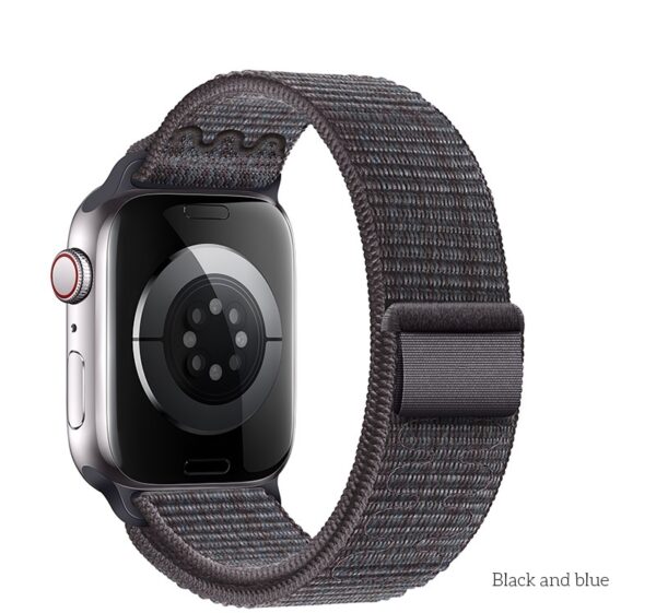 6942007626453 Hoco iWatch WA25 Original series nylon strap(42/44/45/49mm) black and blue