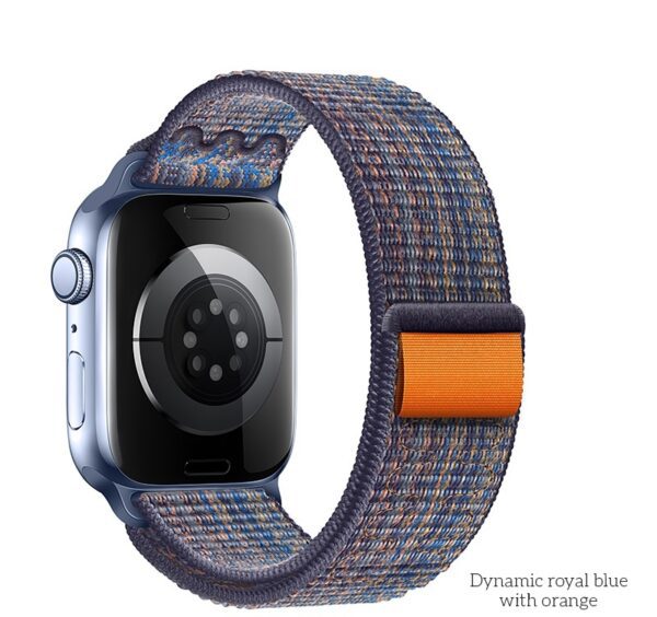 6942007626507 Hoco iWatch WA25 Original series nylon strap(38/40/41mm) dynamic royal blue with orange