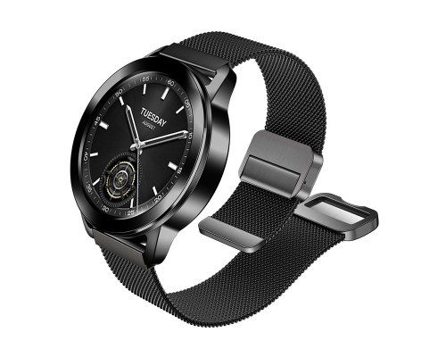 Hoco WH07 May series two-section double magnetic buckle milanese strap(20mm) silver