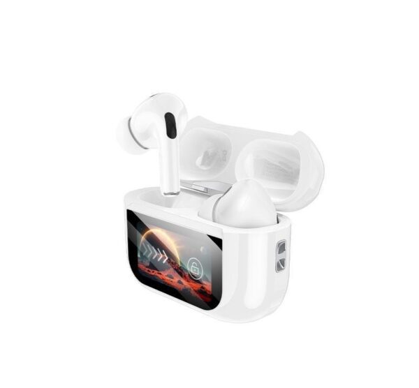 Hoco DES42 Cool touch smart display ANC noise reduction BT headset white