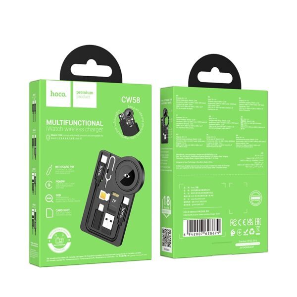 Hoco CW58 Multifunctional iWatch wireless charger black