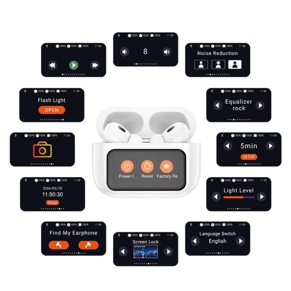 Hoco EW72 Soar true wireless ANC Noise Reduction touch screen BT headset white
