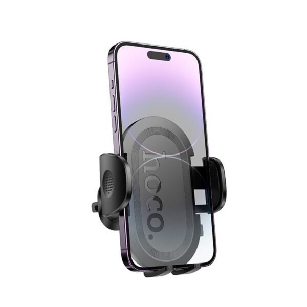 Hoco H53 Brusco ultra-thin push-type car holder(air outlet) black