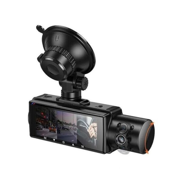 6942007630672-4 Hoco DI61 Mundial three-screen simultaneous display driving recorder(wifi version) black
