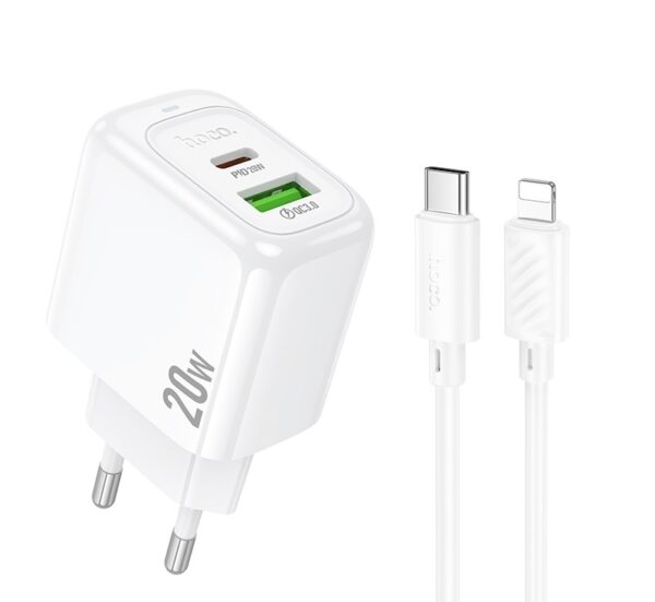 Hoco CS54A Surplus PD20W+QC3.0 charger(EU) white