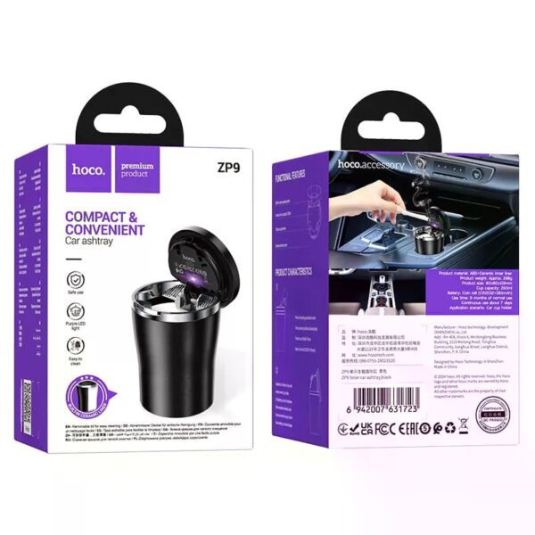 Hoco ZP9 Solar car ashtray black