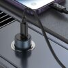 Hoco Z57 Glorious single-port PD30W car charger set(C to iP) metal gray