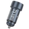 Hoco Z57A Glorious PD30W+QC3.0 car charger set(C to iP) metal gray