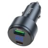 Hoco Z57B Glorious 63W dual-port digital display PD45W+QC3.0 car charger metal gray