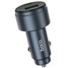 Hoco Z57B Glorious 63W dual-port digital display PD45W+QC3.0 car charger metal gray