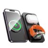 Hoco CQ13 Triumph 3-in-1 travel folding wireless fast charger black