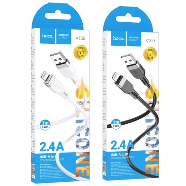 Hoco X109 Energy PD silicone charging data cable iP(L=1M) black