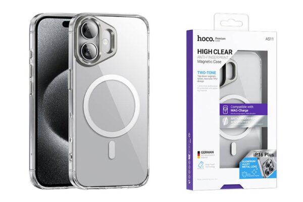 Hoco Vip magnetic protective case iP16 Pro(AS11) transparent