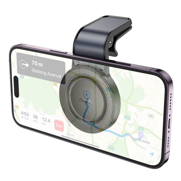 Hoco H59 Show ring magnetic car holder(L air outlet) black metal gray
