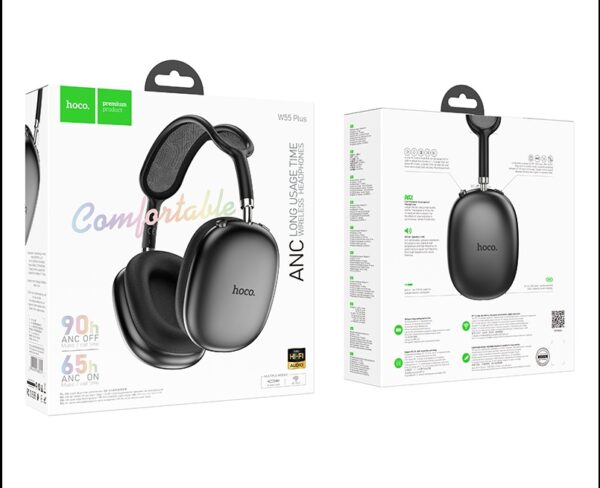 Hoco W55 Plus Happiness ANC noise reduction BT headphones silver