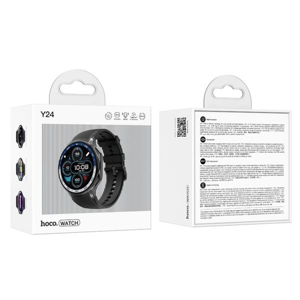 Hoco Y24 AMOLED Smart sports watch(call version) black