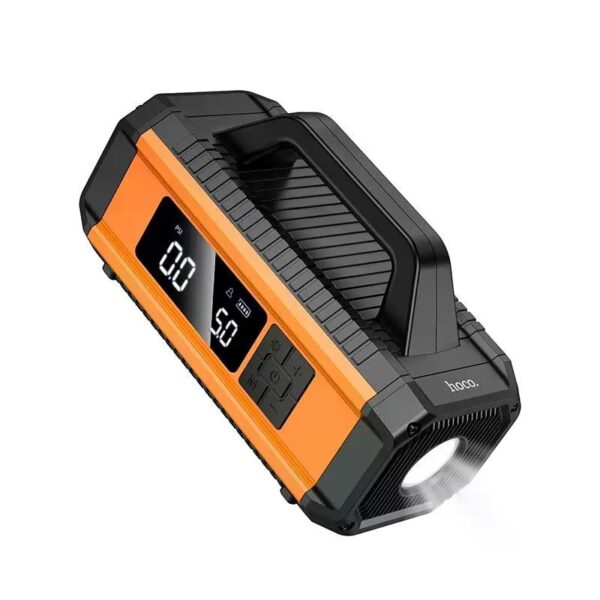 Hoco QS4 Intelligent air pump with emergency start-up power bank(10000mAh) black
