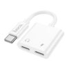 Hoco DUP08 Stream dual Type-C digital audio converter white