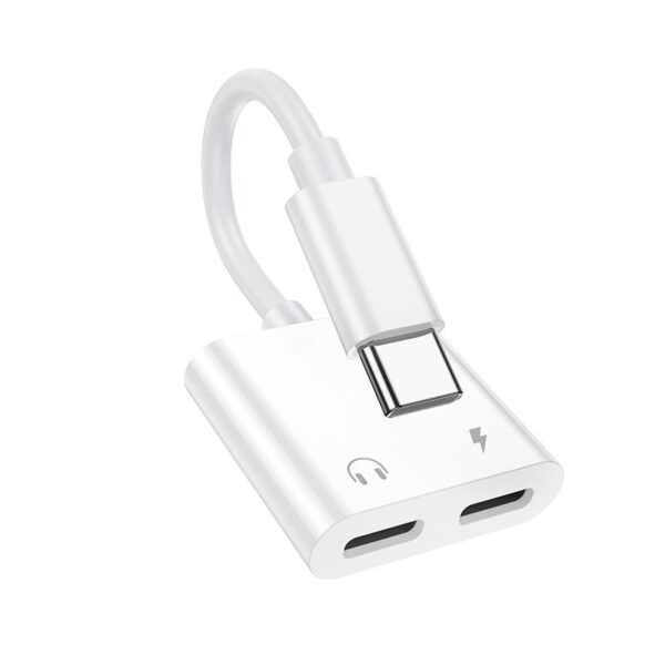 Hoco DUP08 Stream dual Type-C digital audio converter white