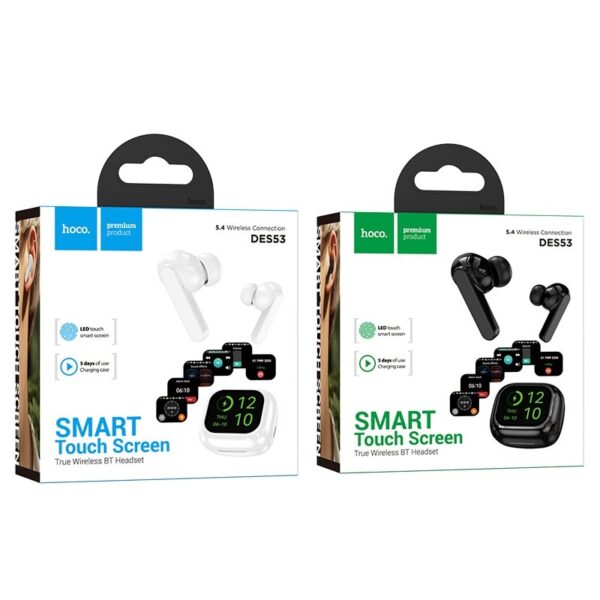 Hoco DES53 Enthusiast BT headset with smart touch screen black