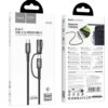 6942007648943-3 Hoco U142 2-in-1 magnetic charging data cableC to C/Mag3 black
