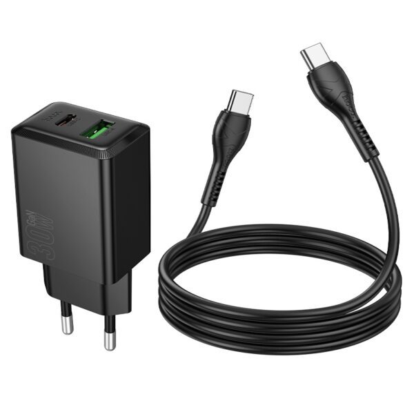 Hoco N71 Nuevo PD30W+QC3.0 charger(EU) black