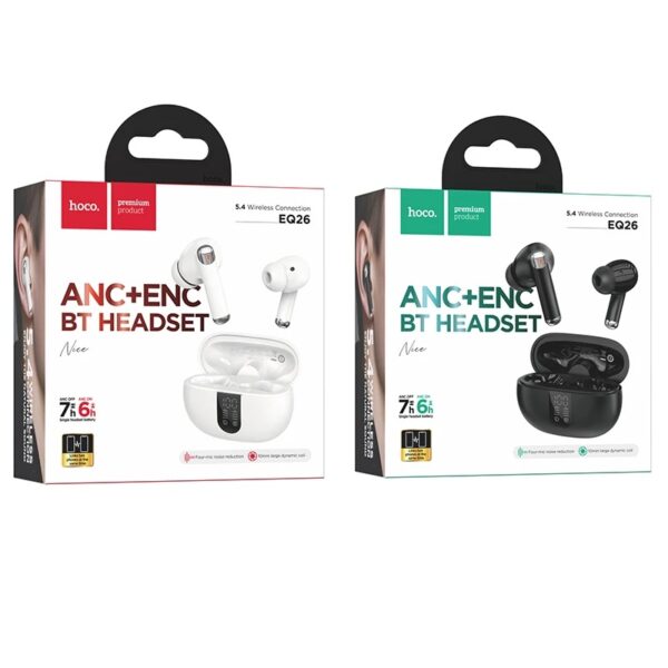 Hoco EQ26 Nice true wireless ANC+ENC BT headset black