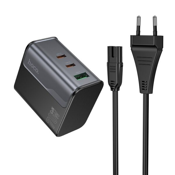 Hoco CS76A Star Speed PD70W(2C1A) charger(EU) midnight black