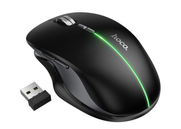 Hoco GM40 Dixon RGB dual-mode wireless mouse(rechargeable version) dark night black