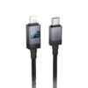Hoco X118 Generous PD27W charging data cable with display iP black