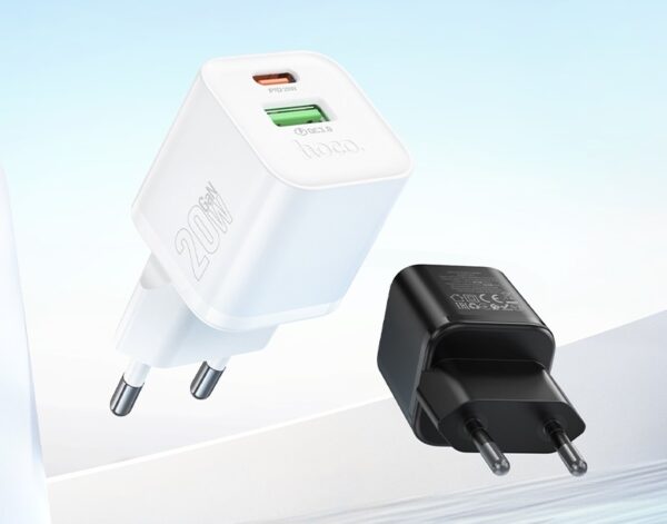 Hoco N65 Ingenious PD20W+QC3.0 charger(EU) white