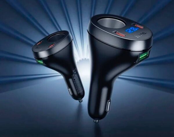 Hoco Z61A Correct PD60W(2C1A) cigarette lighter car charger black