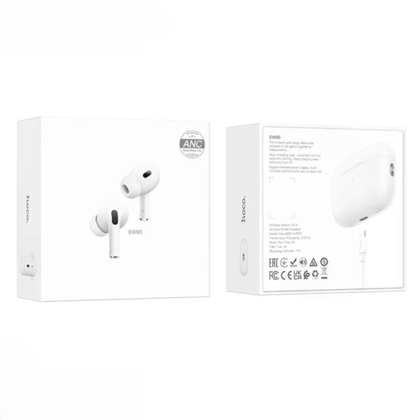 Hoco EW90 True wireless ANC noise reduction BT headset white