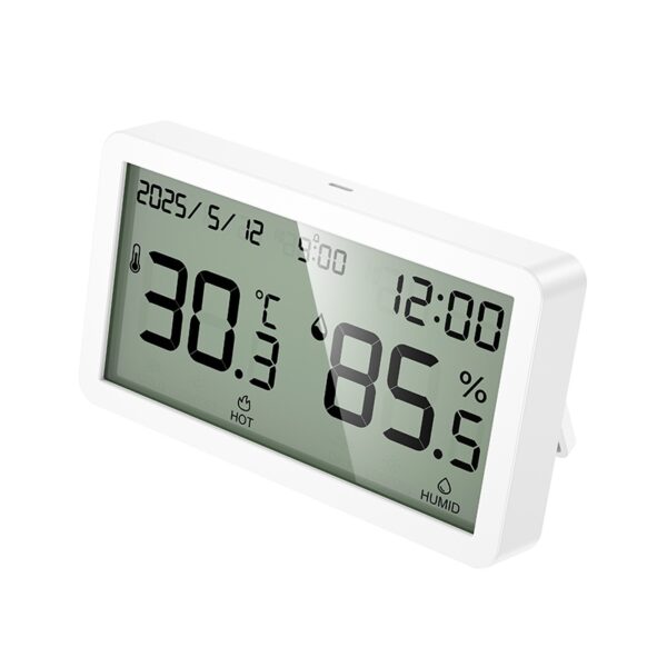 Hoco HX42 indoor electronic alarm clock thermometer and hygrometer white