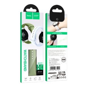 Hoco WH22 Flexible series push-type silicone strap(20mm) spruce green