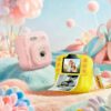 Hoco DV211 Dual camera children printing camera yellow
