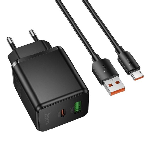 Hoco C157A Smart PD30W+QC3.0 multi-protocol charger set(Type-C)(EU) black