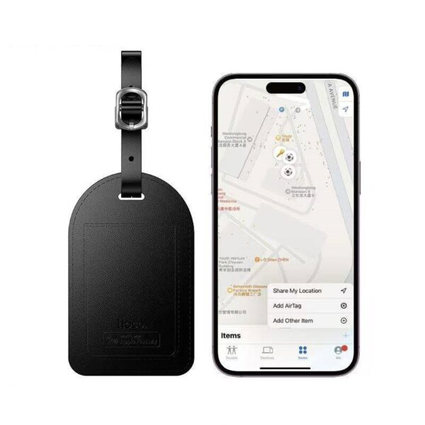 Hoco E91H Tiger smart anti-lost luggage tag(wireless charging model) black