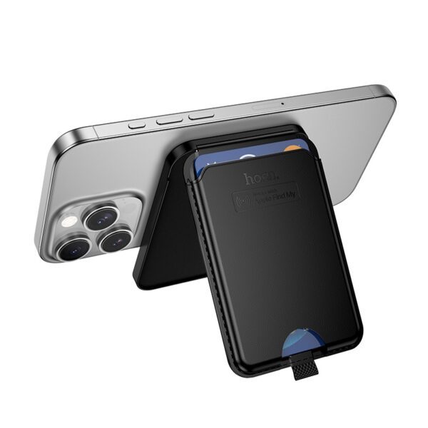 6942007664165-2 Hoco E91I Tiger smart anti-lost magnetic card holder(rechargeable) black