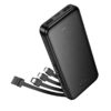 Hoco J163 Wonderful power bank with 4 cables(10000mAh) black