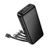 Hoco J163A Wonderful power bank with 4 cables(20000mAh) black
